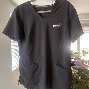 Black urbane Mercy Scrub Top